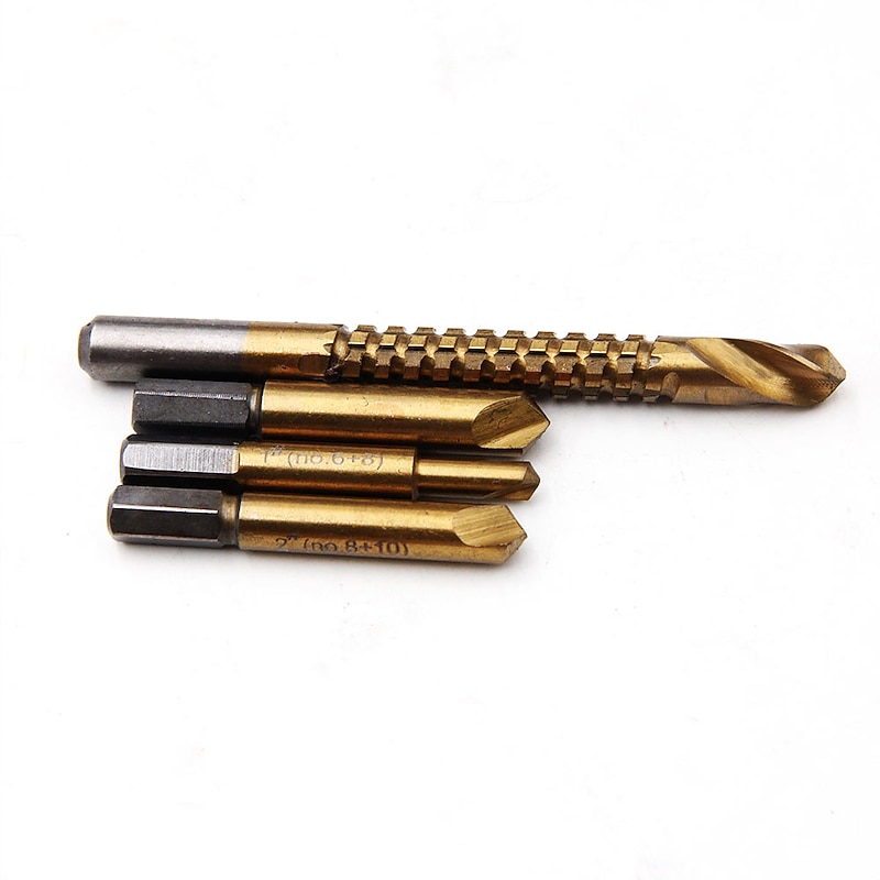 Damaged Screw 4pcs Remover 4in1 Lot Drill Out Handymen Broken Bolt Stud Removal Tool Kit 4pc #1 #2 #3 Milling Drill Bits 8mm2