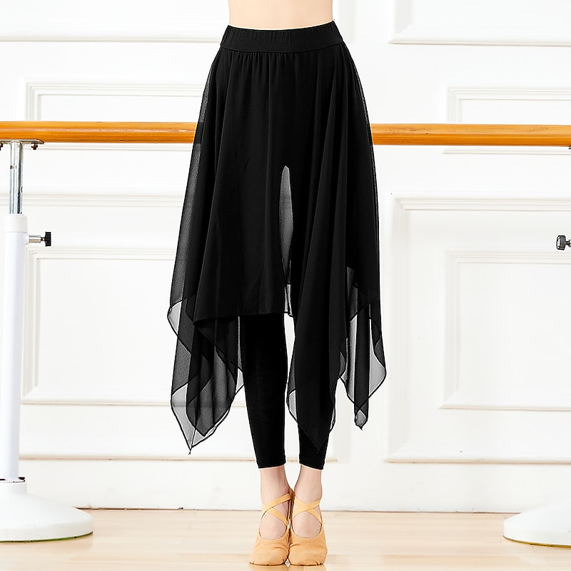 Breathable Ballet Skirts Pure Color Women's Training Performance High Modal4