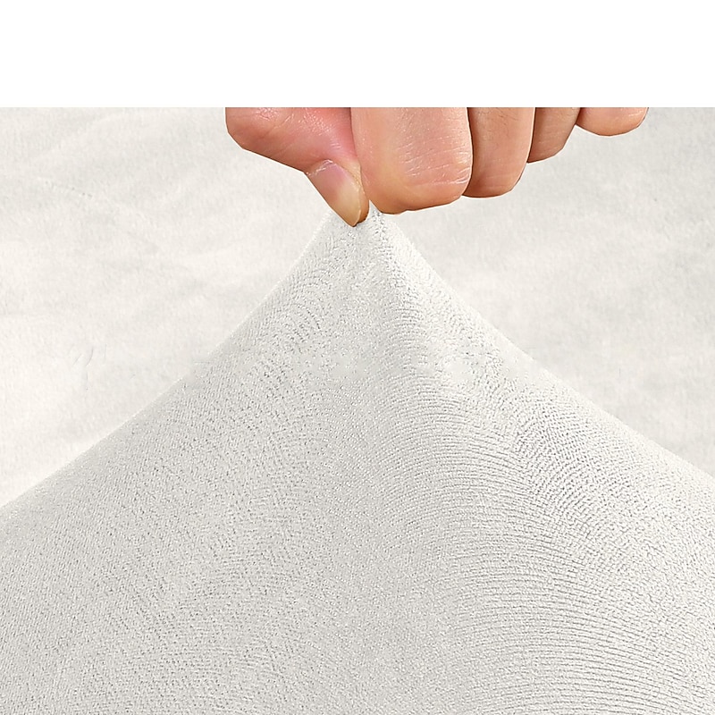 Stretch Sofa Seat Cover Couch T Seat Pad Cushion Slipcover Elastic Couch Armchair Loveseat 3 Seater Grey Plain Solid Soft Durable Washable2