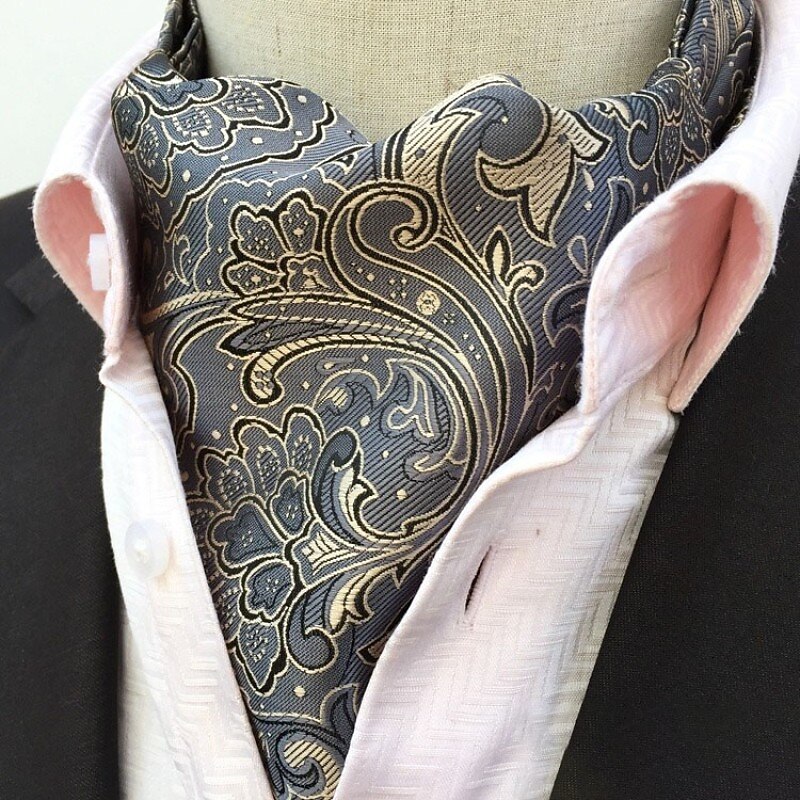 Men's Ties Cravat Ascot Work Wedding Gentleman Striped Jacquard4