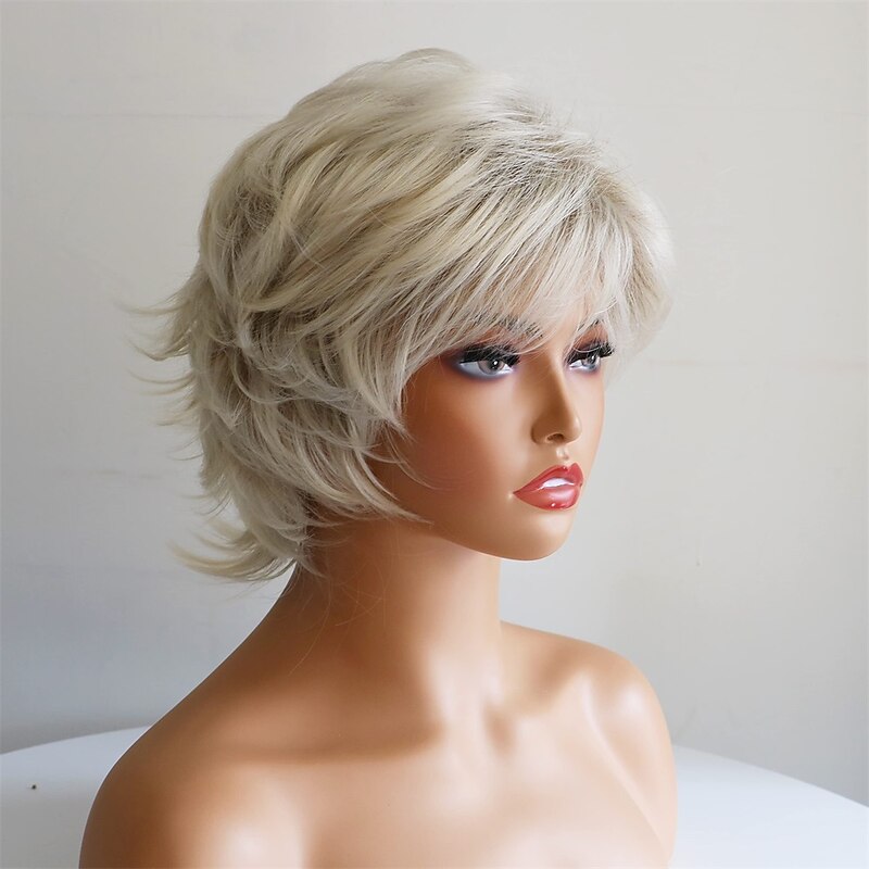 Pixie Cut Wigs Short Wigs for White Women Pixie Wigs Wig for White Women Pixie Cuts Wigs for Older Women Full Curly Hair for Daily2