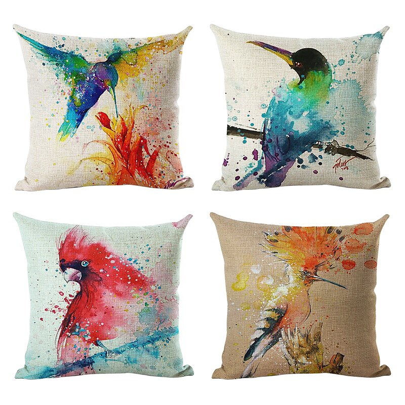 Cushion Cover 1PC Soft Decorative Square Throw Pillow Cover Cushion Case Pillowcase for Sofa Bedroom  Superior Quality Mashine Washable Pack of 1 Faux Linen Cushion for Sofa Couch Bed Chair2