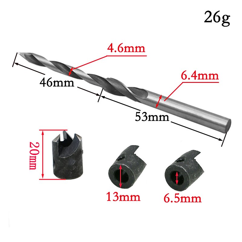 Step Drill High Speed Steel Woodworking Guide Drill 4.5mm/6.5mm Countersunk Head Drill Woodworking Drilling Chamfer Screw Integrated Drill4