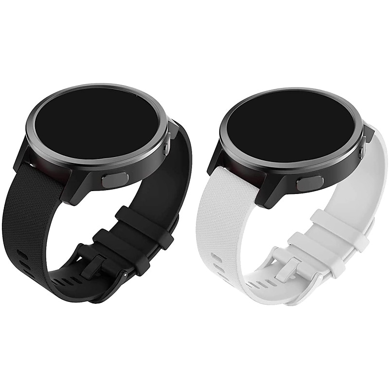 2 Pack Watch Band for Garmin Forerunner 265 255 Music Venu 3 2 Vivoactive 4 22mm Soft Silicone Replacement  Strap 22mm Sport Band Wristband4