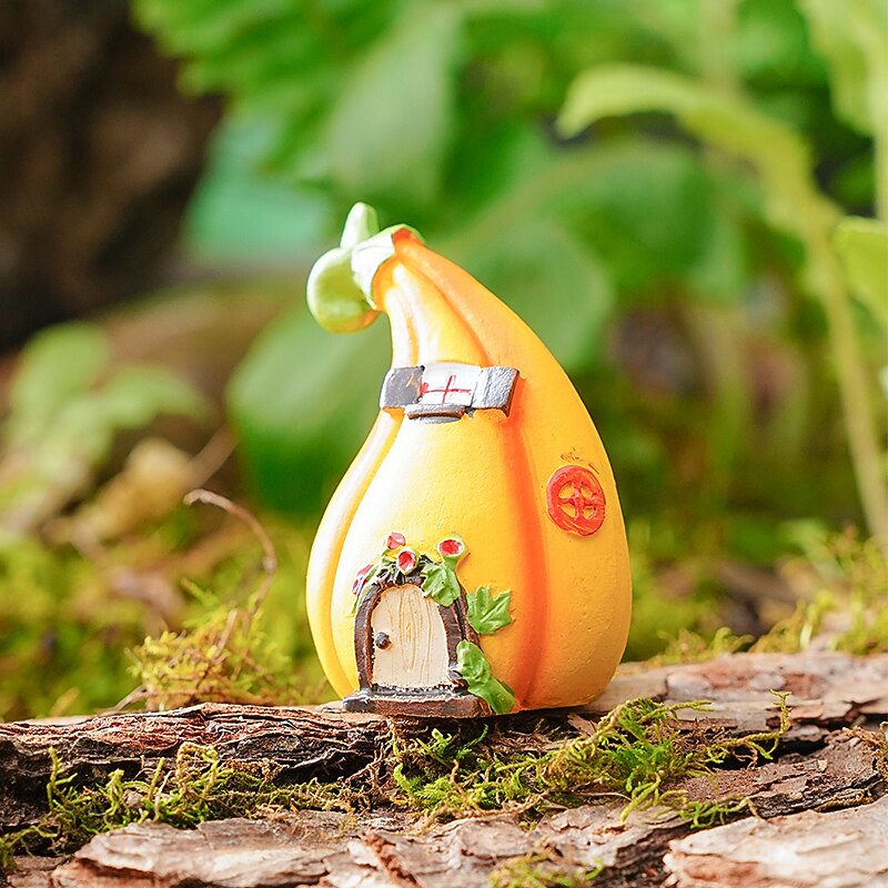 Mushroom House Resin Decoration Gardening Flowerpot Micro Landscape Scene With Home Decoration 1PC4