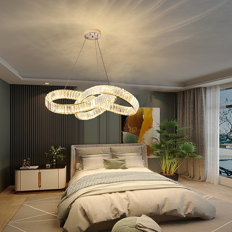 60 cm Unique Design Chandelier Crystal Pendant Light LED Nordic Style Modern Living Room Dining Room 220-240V3