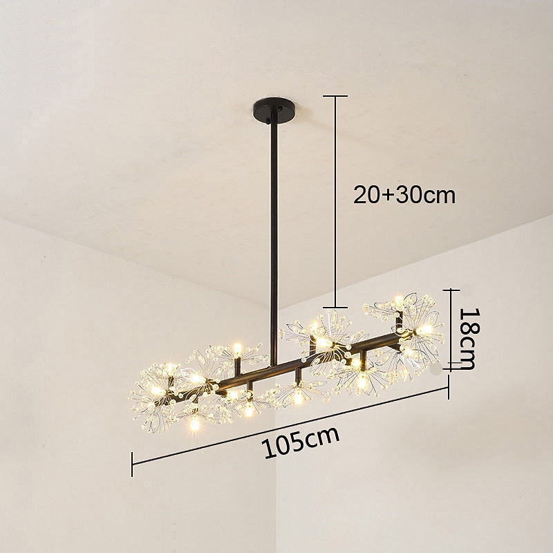 105 cm LED Pendant Light Single Design Metal Modern Style Stylish Floral Style Electroplated Painted Finishes LED Nordic Style 220-240V4