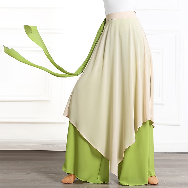 Dance Basic Women's Daily Bottoms Activewear Pants Sashes / Ribbons Ruching Splicing Women's Training Performance High Chiffon2