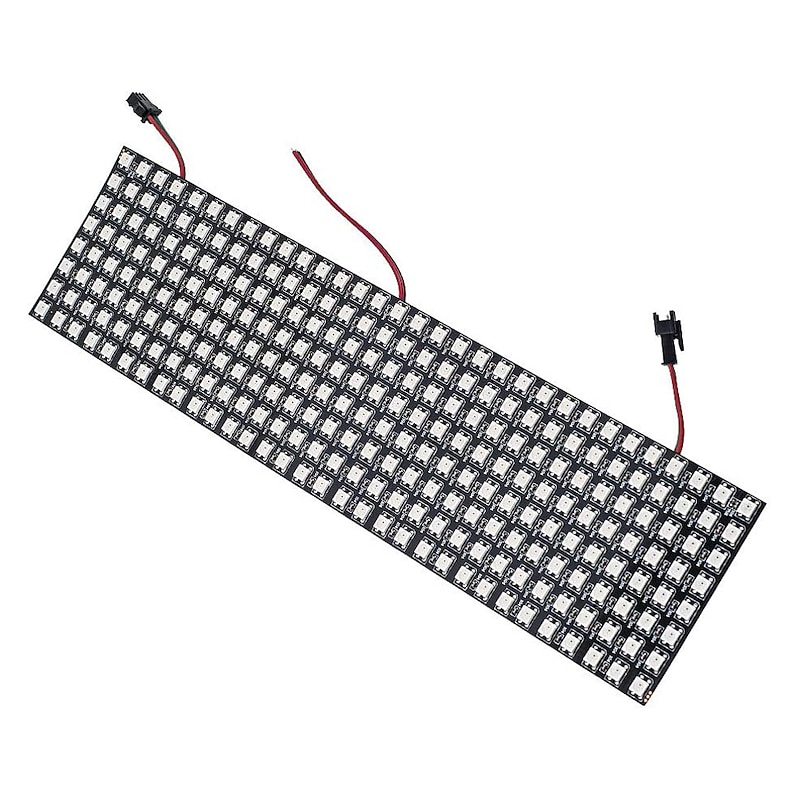 WS2812B RGBIC 5050SMD LED Matrix Panel 256 Pixels Individually Addressable Programmable Digital LED Display Matrix Panel Flexible FPCB for Arduino Raspberry Image Video Text DC5V4