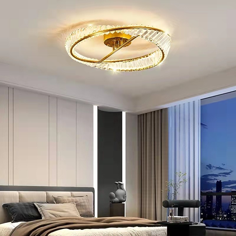 60 cm Nordic Style Ceiling Light LED Crystal Copper Modern Living Room 220-240V4
