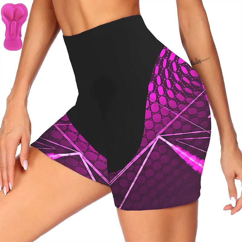 Women's Graphic Patterned Cycling Road Shorts Bike Shorts Cycling Padded Shorts Bike Shorts Padded Shorts / Chamois Mountain Bike MTB Road Bike Cycling Sports 3D Pad Fast Dry Quick Dry Soft Blue2