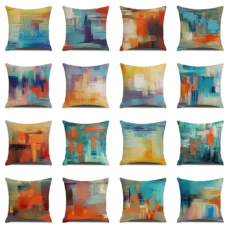 Geometric Double Side Cushion Cover 1PC Soft Decorative Square Throw Pillow Cover Cushion Case Pillowcase for Bedroom Livingroom Superior Quality Machine Washable Indoor Cushion for Sofa Couch Bed Chair2