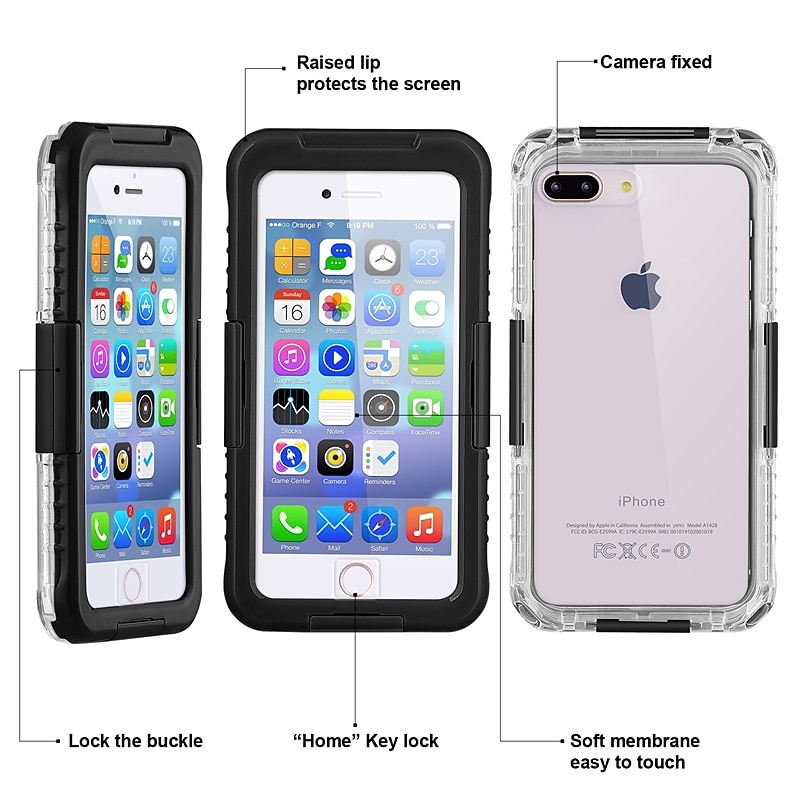 Phone Case For Samsung Galaxy S24 S22 S21 FE S21 Ultra Plus A73 S20 A32 A52 A42 A22 Full Body Case Waterproof Transparent Shockproof Transparent Silica Gel PC3