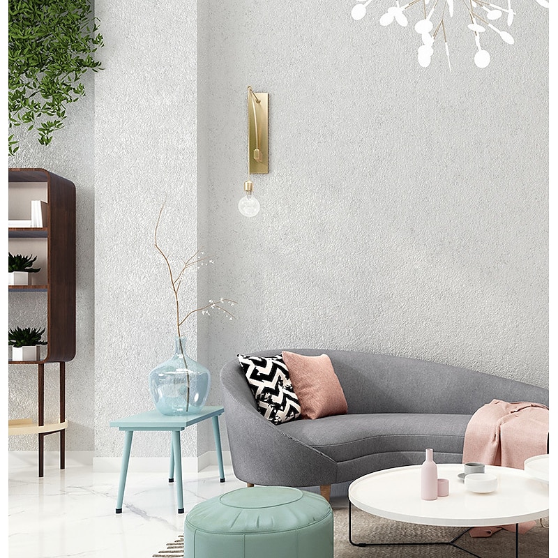 Modern Style Wallpaper PVC Wallpaper Adhesive Required Water-Proof Wall Mural,Cabinet Furniture Countertop Paper Roll Textured Wallpaper,20.8"*393.7" /53*1000cm 1 Roll(Need Glue)4