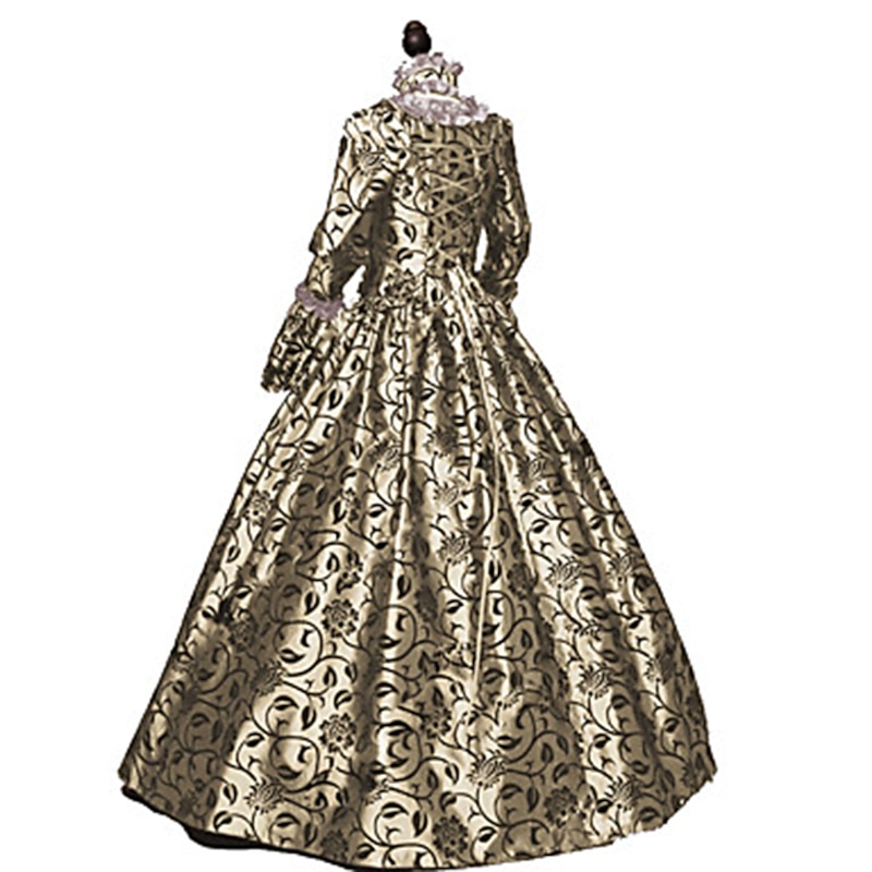 Retro Vintage Rococo Victorian Dress Prom Dress Plus Size Color Block Fancy Dress Women's Royal Masquerade Party Prom Carnival of Venice Adults Dress4