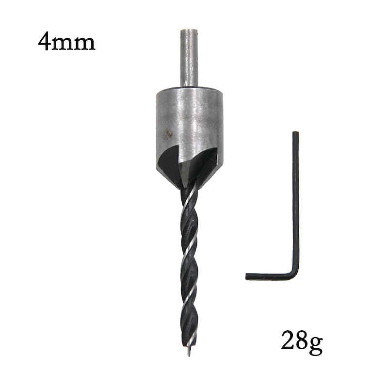 Countersink Drill Bit Set Reamer Woodworking Chamfer Drill Counterbore Pliot Hole Cutter Screw Hole Drill 3/4/5/6/7/8/10mm HSS4