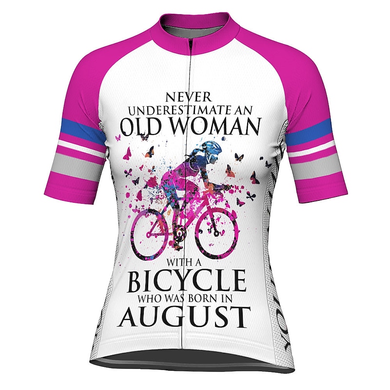 Women's Cycling Jersey Graphic Butterfly Funny Short Sleeve Bike Jersey Top with 3 Rear Pockets Mountain Bike MTB Road Bike Cycling Quick Dry Reflective Strips Back Pocket Moisture Wicking Sports - Main Image