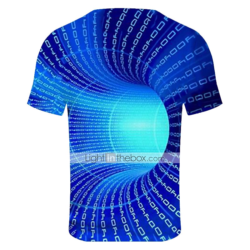 Boys 3D Color Block Rainbow Optical Illusion T shirt Tee Short Sleeve 3D Print Summer Active Sports Streetwear Kids3