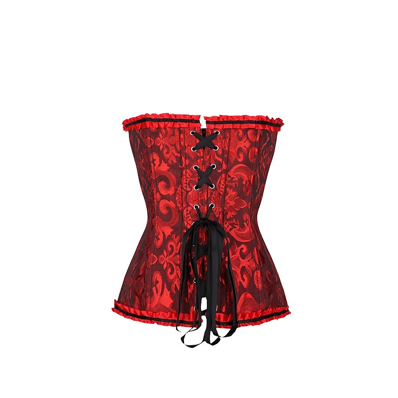 Rococo Overbust Corset Masquerade Overbust Corset Plus Size Cosplay Plus Size Jacquard Tummy Control Push Up Fancy Dress Women's Masquerade Party Carnival of Venice Adults' Corset4