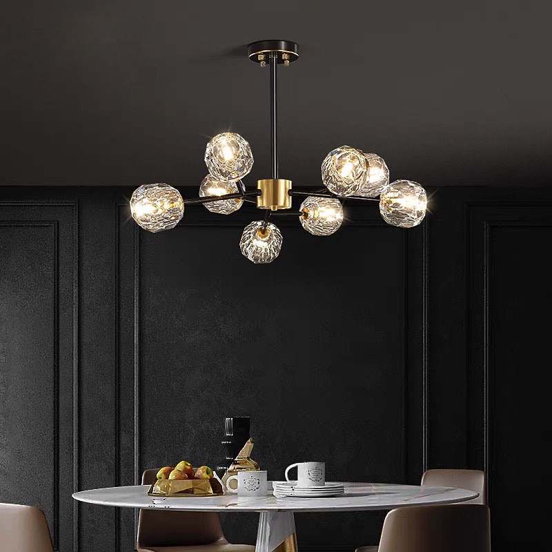 70/78 cm Chandelier LED Crystal Copper Pendant Light Modern Dining Room Living Room 220-240V