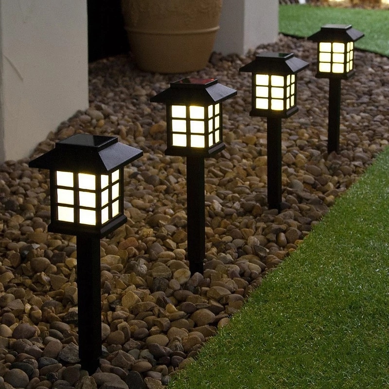 4pcs Outdoor Pathway Lights Solar Garden Street LED Lawn Light Waterproof Walkway Holiday Decoration Landscape Lighting Courtyard Lamp3