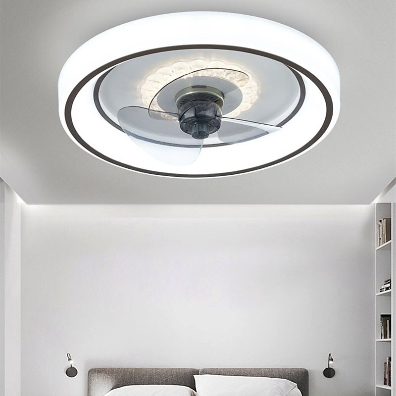 48 cm LED Ceiling Fan Light Ceiling Fan Metal Painted Finishes Modern 220-240V3