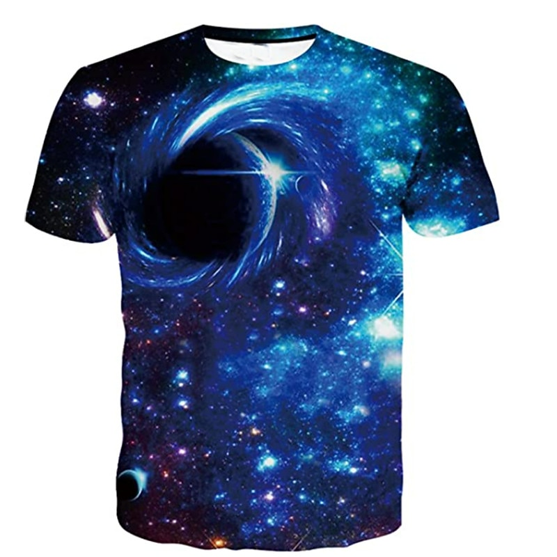 Boys 3D Galaxy T shirt Short Sleeve 3D Print Summer Spring Active Sports Fashion Kids 3-12 Years Outdoor Daily Indoor Regular Fit