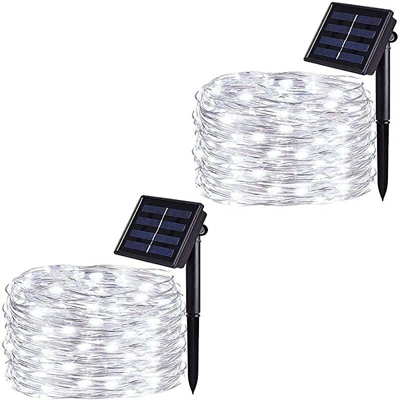 Elegant Wedding Reception Party 1/2Packs Outdoor Solar Fairy String Light 22M 200LEDs 8 Modes Garden Twinkle Lights Waterproof for Wedding Party Patio Decoration Christmas4