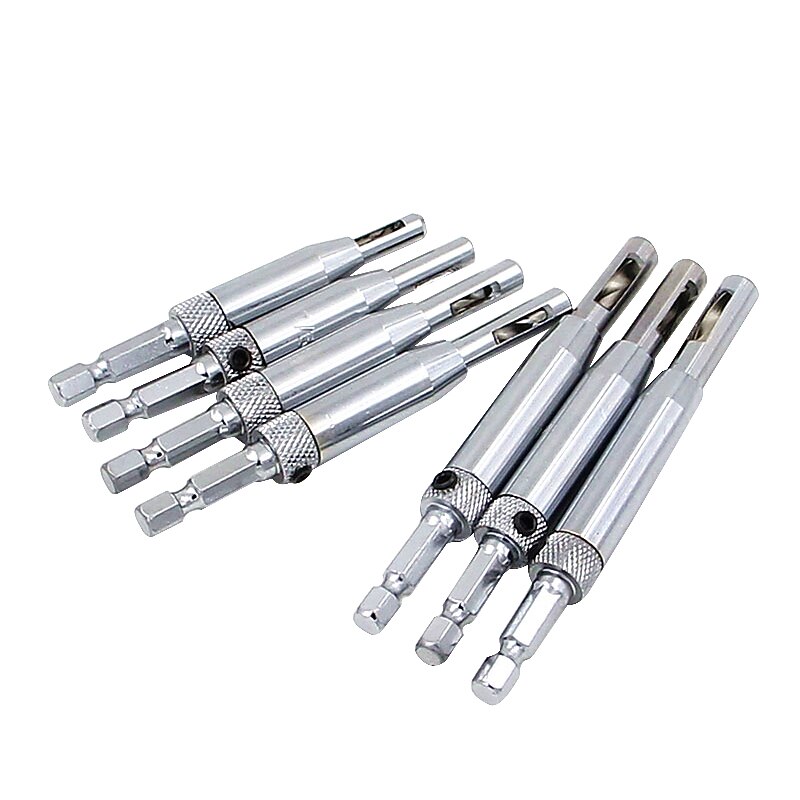 7pcs Door Lock & Hinge Drill Bit Set Self Centering Pilot Hole HSS Hex Shank Wood Tool Hole Saw DIY Wholesale Price4