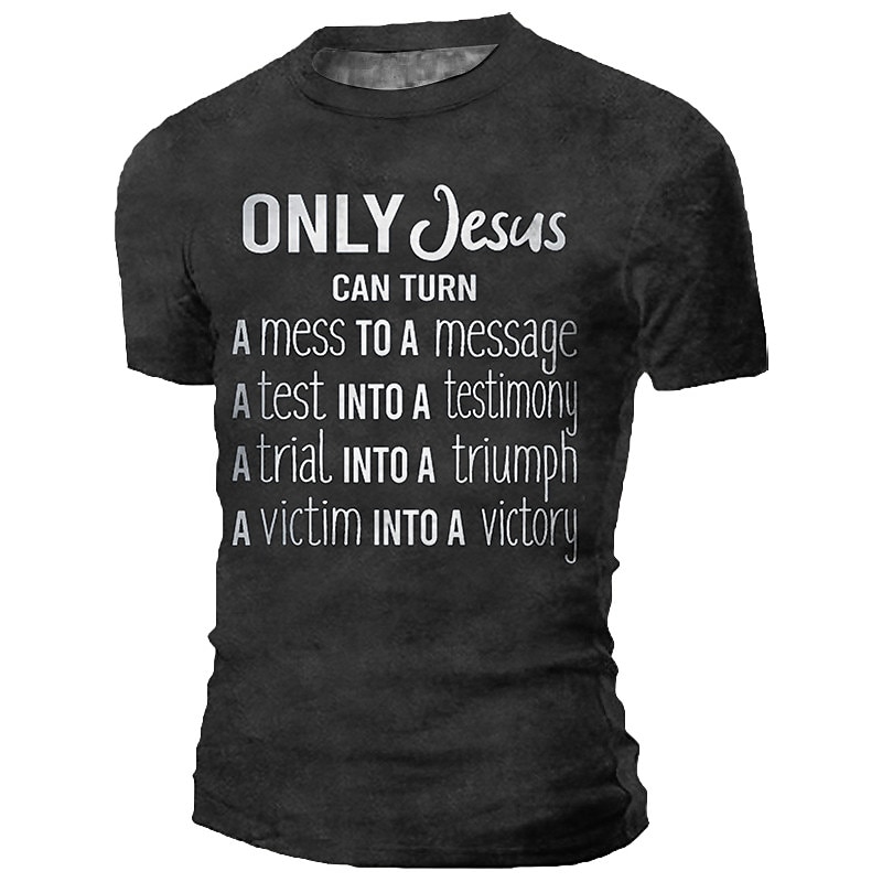 Men's Letter Graphic Prints T Shirt Casual Style Cotton Short Sleeve Graphic Shirt Black Blue Comfortable Tee Outdoor Street Fashion Designer Clothing2