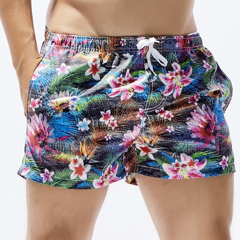 Men's Swim Trunks Swim Shorts Quick Dry Lightweight Board Shorts Bathing Suit with Pockets Drawstring Swimming Surfing Beach Water Sports Stripes Summer3