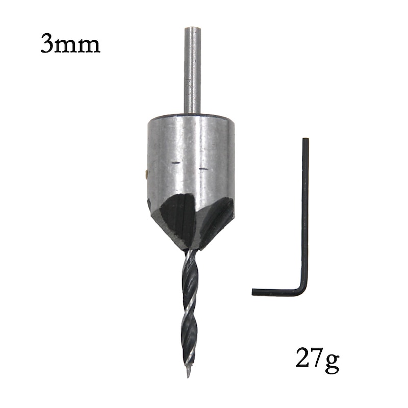 Countersink Drill Bit Set Reamer Woodworking Chamfer Drill Counterbore Pliot Hole Cutter Screw Hole Drill 3/4/5/6/7/8/10mm HSS3