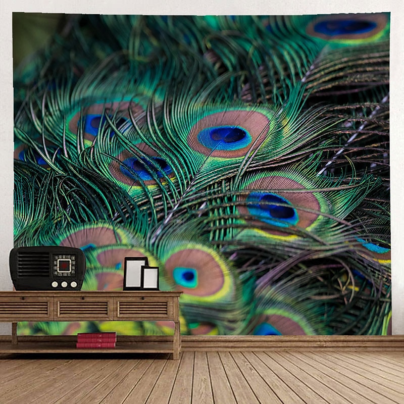 Peacock Wall Tapestry Art Decor Blanket Curtain Hanging Home Bedroom Living Room Decoration Polyester3