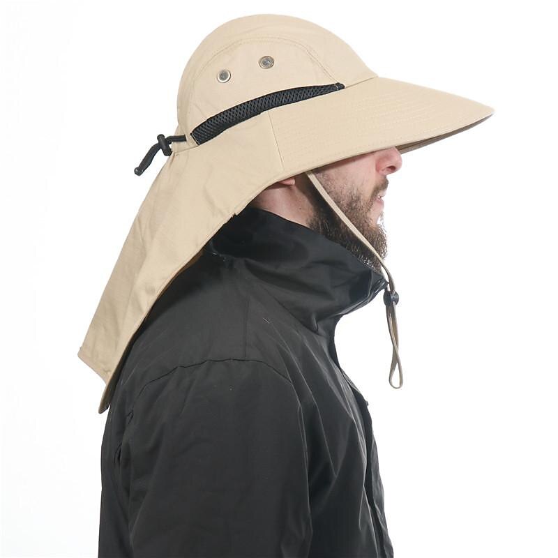 Sun Hat Fishing Hat Hiking Hat Hat UV Sun Protection Sunscreen Anti-Mosquito Summer Spring Wide Brim with Neck Flap Men's Women's Fishing Activity2