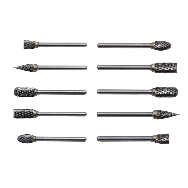 10pc Cemented Carbide Rotary File 3 * 6 Double Grain Tungsten Steel Grinding Head Die Woodworking Grinding File For Electric Grinding4