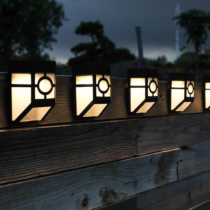 2pcs Outdoor Wall Lights LED Solar Retro Garden Light Waterproof Courtyard Lighting for Garden Balcony Fence Decoration Landscape Street Light4