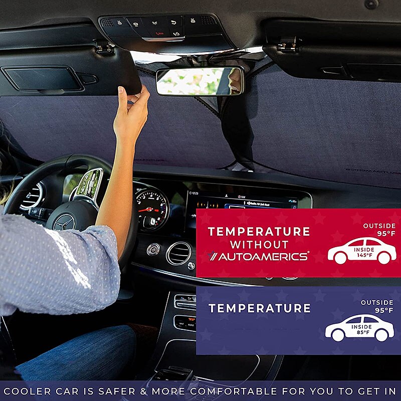 Windshield Sun Shade Foldable Car Front Window Sunshade for Bigger SUV Truck Vans Auto Sun Shield Cover Visor Protector Blocks Max UV Rays3