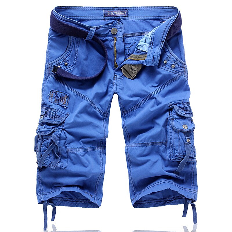 Men's Cargo Shorts Hiking Shorts Military Summer Spring Outdoor Regular Fit 10" Ripstop Multi Pockets Breathable Capri Pants Bottoms Pocket Black White Cotton Camping / Hiking / Caving Running 29 303