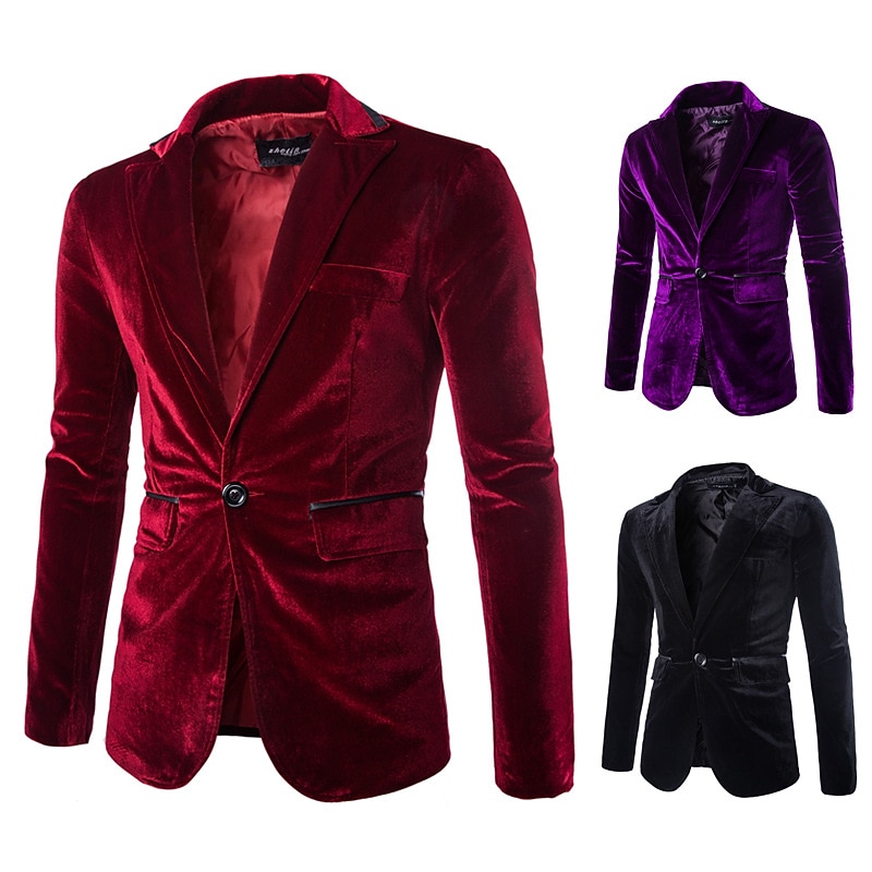 Disco 1980s Suits & Blazers Lapel Collar Blazer Disco Fancy Dress Men's Masquerade Party Club Pride Parade Adults' Coat
