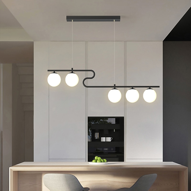 100 cm Cluster Design Line Design Pendant Light LED Metal Electroplated Painted Finishes Black Nordic Style 220-240V3