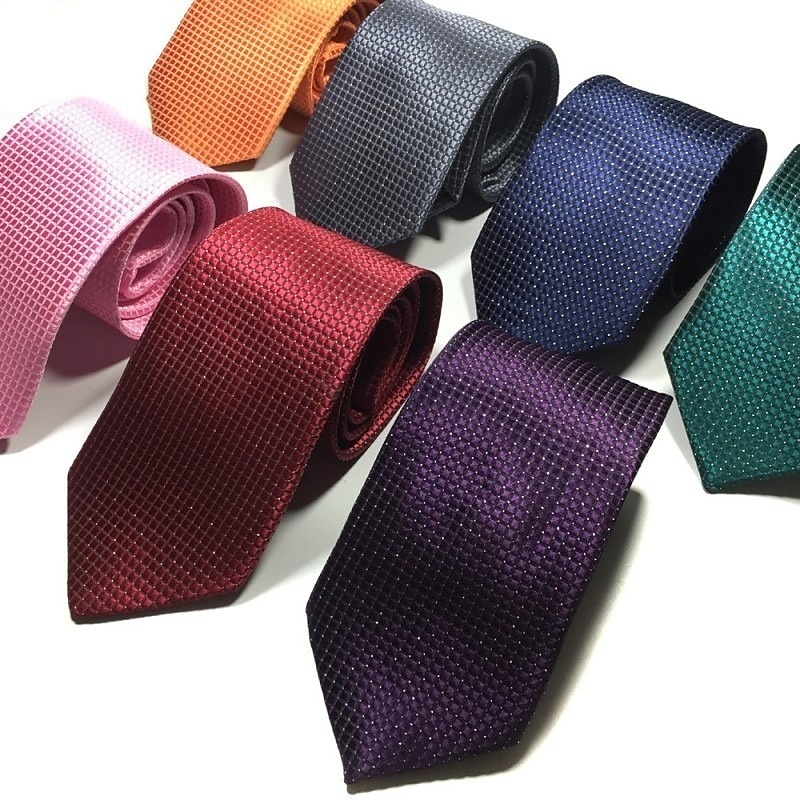 Men's Ties Neckties Work Wedding Gentleman Solid Colored Formal Business