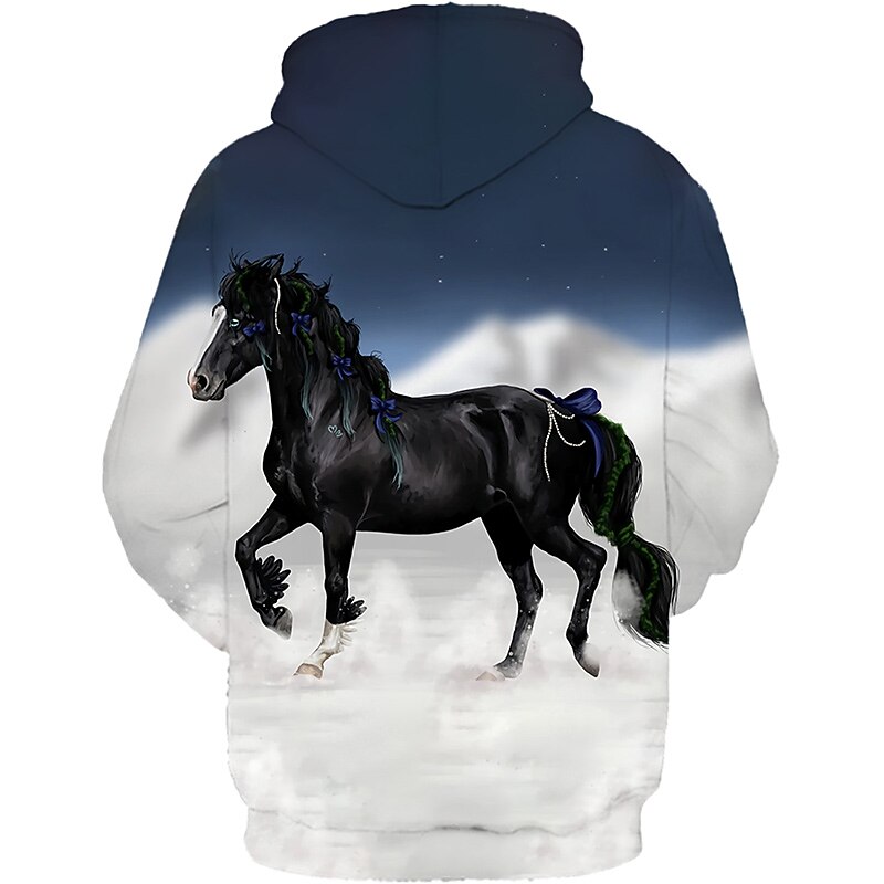 Girls' 3D Graphic Animal 3D Hoodie & Sweatshirt Long Sleeve 3D Print Active Polyester Spandex Kids School4