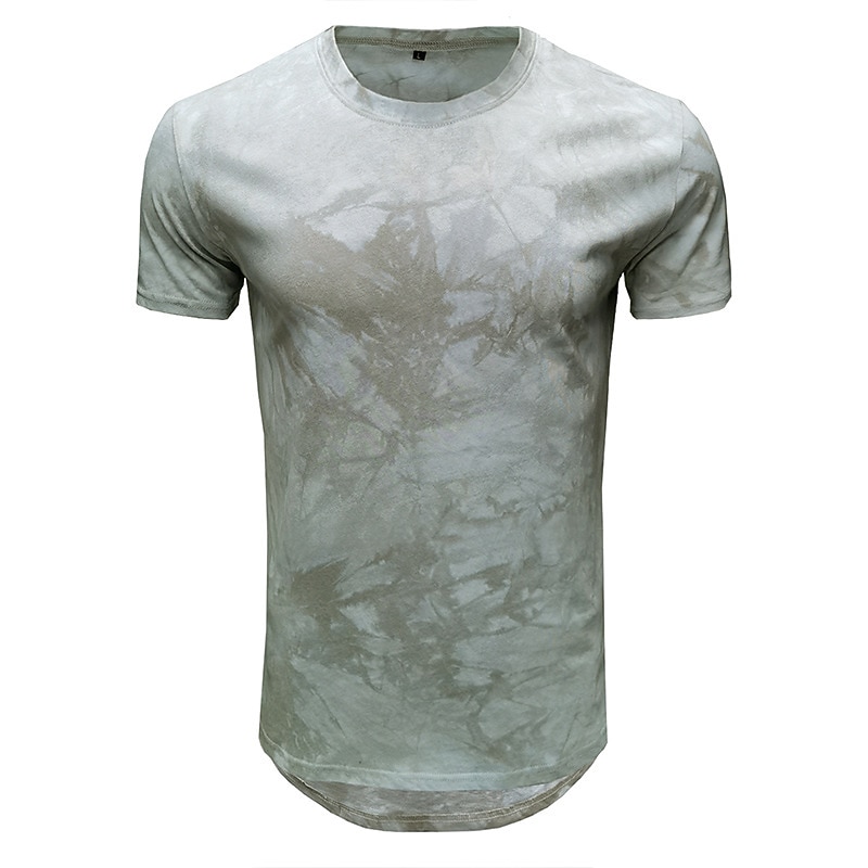 Men's T Shirt Short Sleeve Crew Neck Summer Tie Dye Fashion Classic Comfortable Street Casual Sports Black Blue Dusty Blue Top Tee for Men3