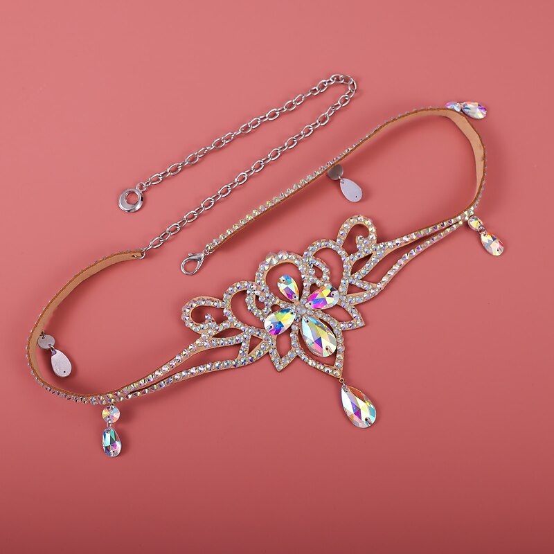 Belly Dance Dance Accessories Waist Accessory Crystals / Rhinestones Women's Training Performance Alloy PU Leather2