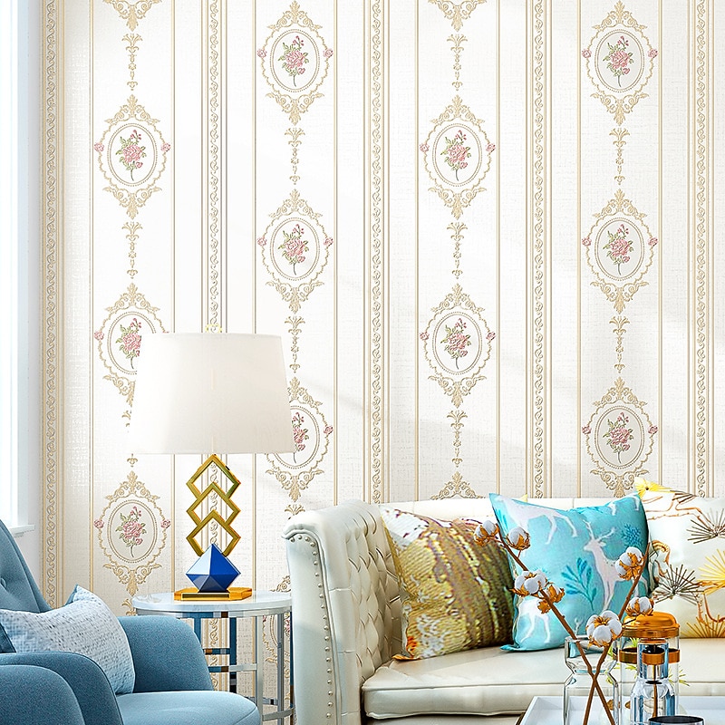 Farmhouse Style Wallpaper Non-woven Wallpaper Adhesive Required Wall Mural,Cabinet Furniture Countertop Paper Roll Wallpaper,20.8