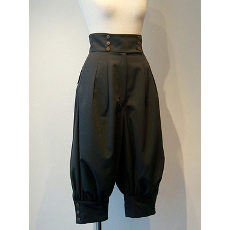 Medieval 17th Century Pants Masquerade Pirate Outlander Solid Color Fancy Dress Women's Celtic Pirate Masquerade Casual Daily Adults Pants