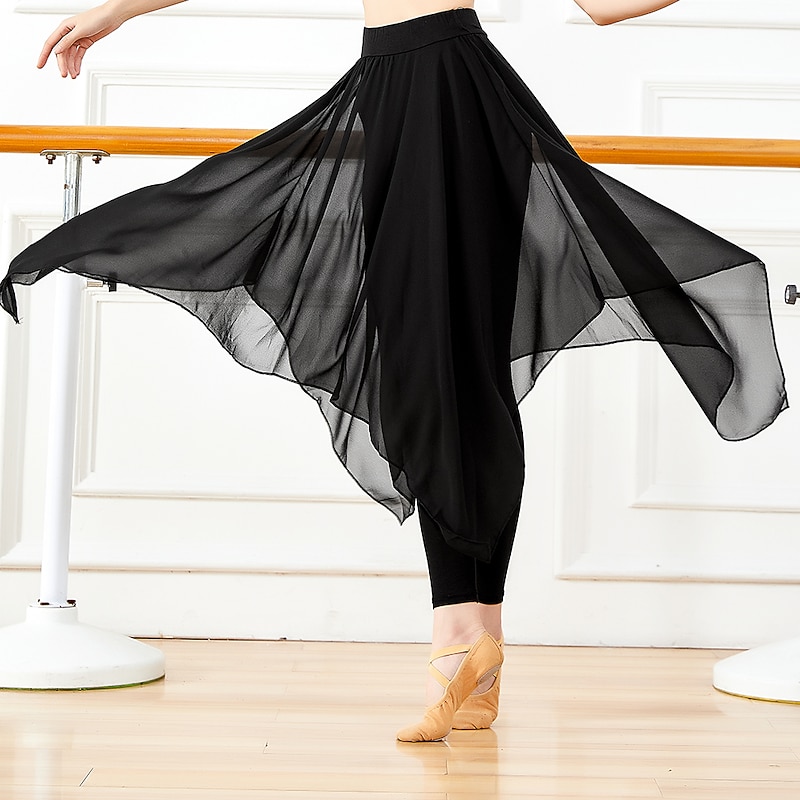 Breathable Ballet Skirts Pure Color Women's Training Performance High Modal3
