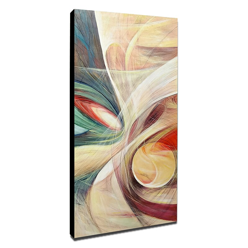 Oil Painting Hand Painted Vertical Abstract Contemporary Modern Rolled Canvas (No Frame)2