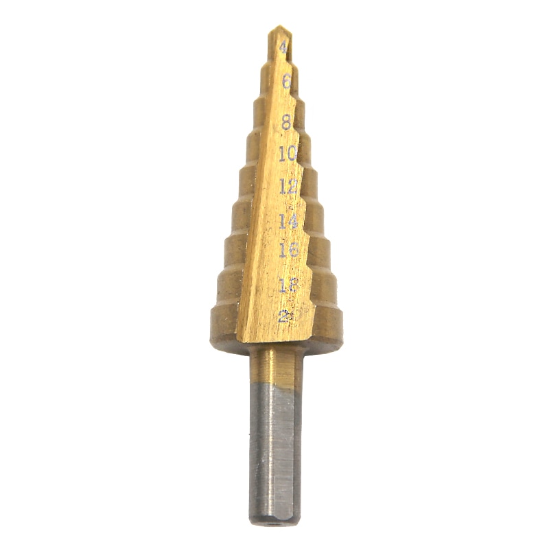 Step Drill Bits 4mm-20mm Straight Flute Power Tools triangle Shank Wholesale Price  Metal Drilling Titanium3