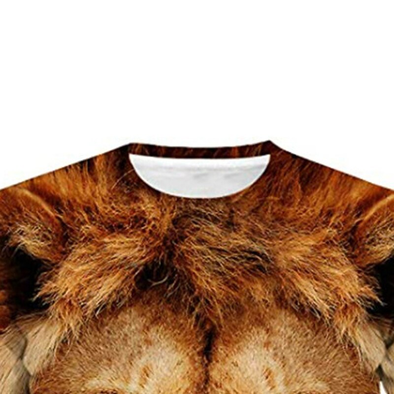 Boys 3D Animal Lion T shirt Short Sleeve 3D Print Summer Spring Active Sports Fashion Polyester Kids 3-12 Years Outdoor Daily Regular Fit4